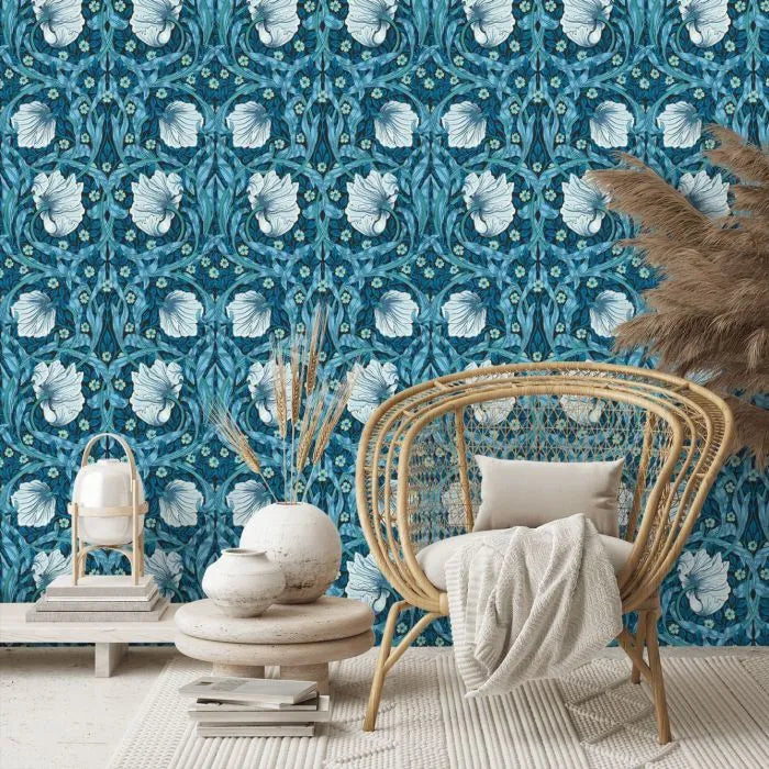 Pimpernel Wallpaper - Midnight/Opal
