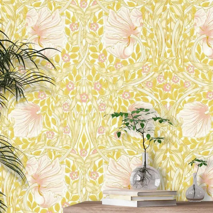 Pimpernel Wallpaper - Sunflower/Pink