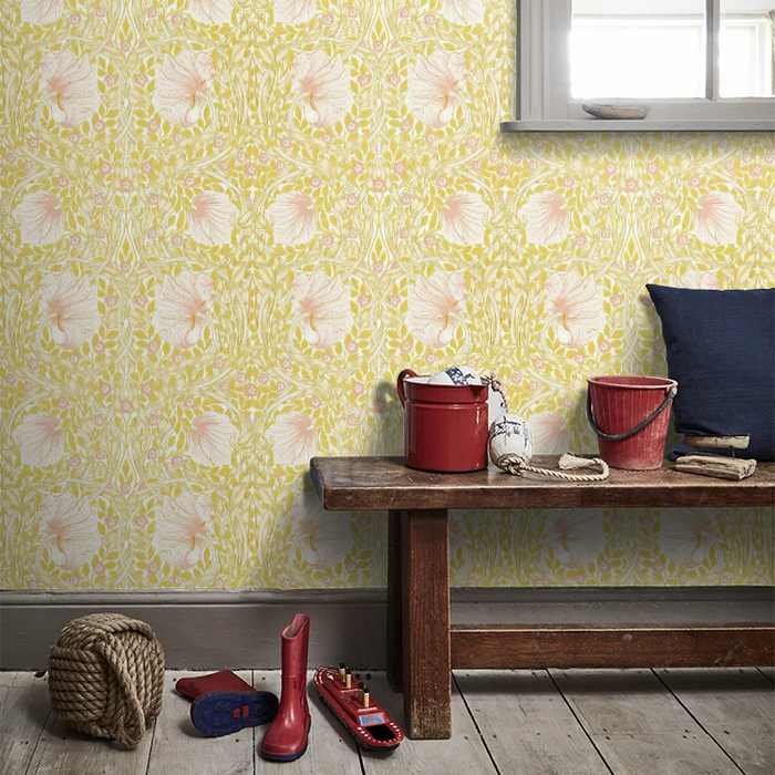 Pimpernel Wallpaper - Sunflower/Pink