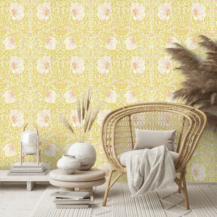 Pimpernel Wallpaper - Sunflower/Pink