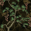 Pine Shadow Wisteria Wallpaper - Black