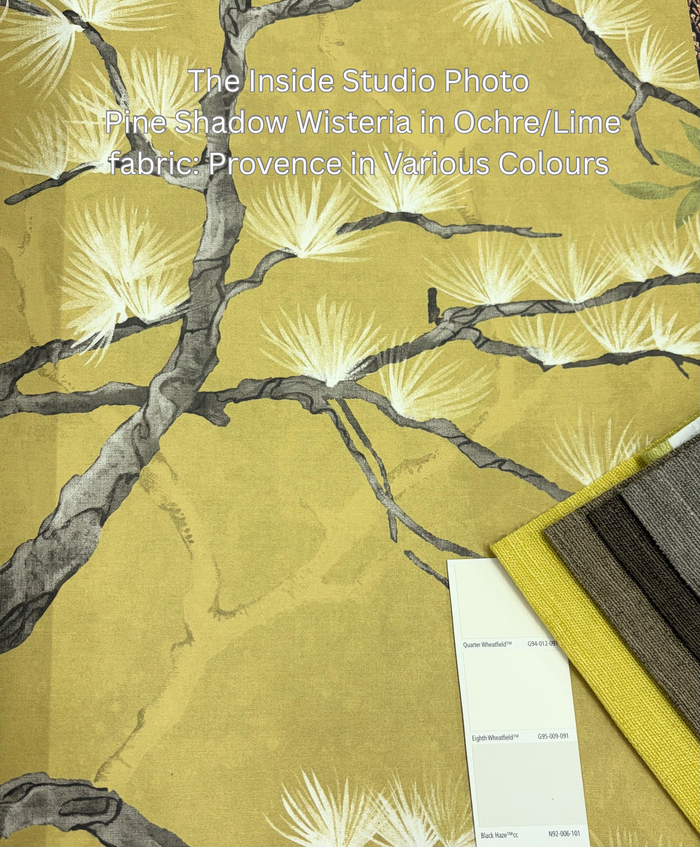 Pine Shadow Wisteria Wallpaper - Ochre/Lime