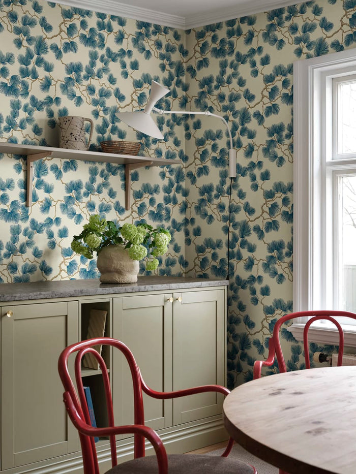 Pine Wallpaper - Blue