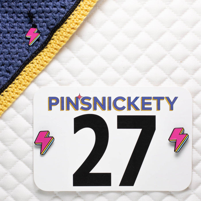 Pinsnickety - Pink Lightning Bolt Charm