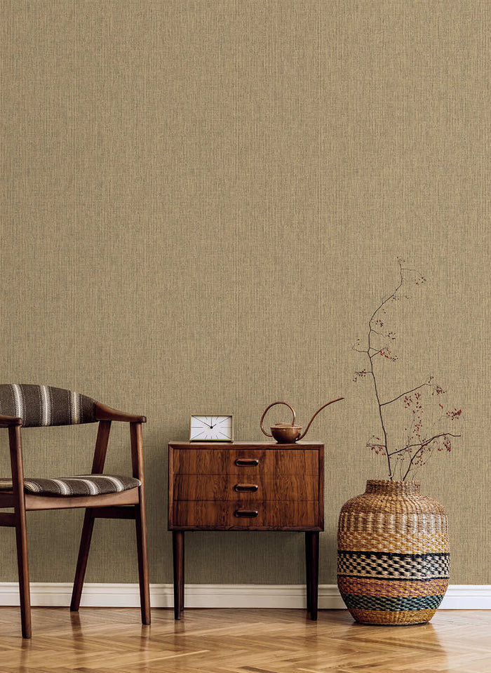 Pique Textured Wallpaper - Beige / Black