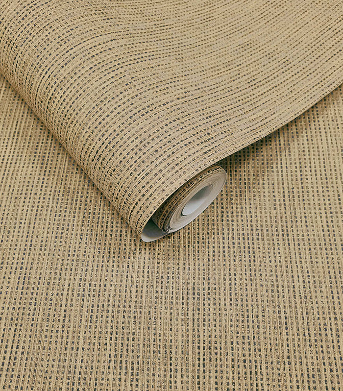 Pique Textured Wallpaper - Beige / Black