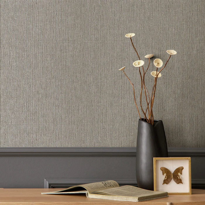 Pique Textured Wallpaper - Charcoal