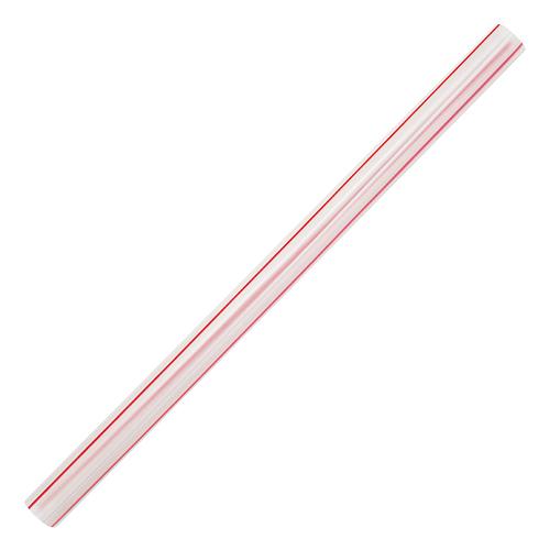 Plastic Straws 7.5'' Bubble Tea Straws (10mm) Flat Ends - Mixed Striped Colors - 4,500 count-Straws & Stirrers-Karat-Restaurant Supply Drop