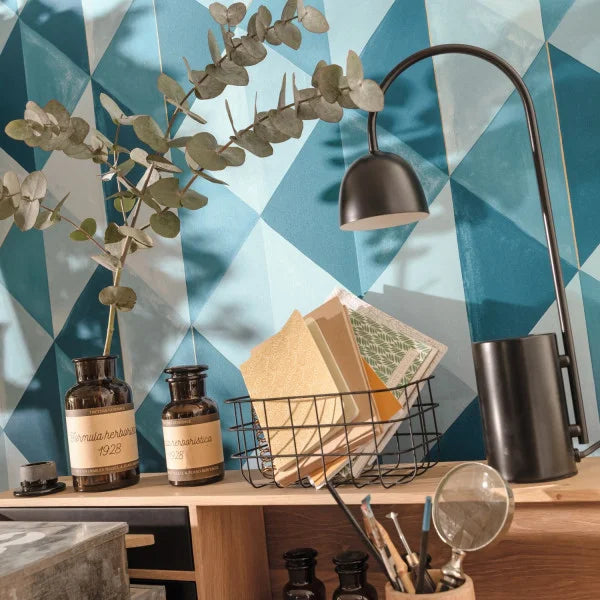 Plenitude Vinyl Wallpaper - Dark Green/Blue - Discontinuing