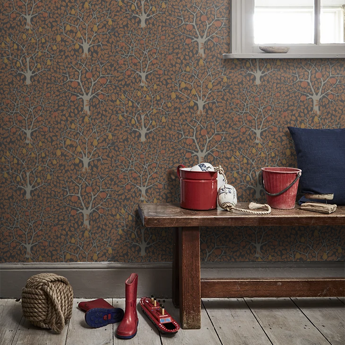 Pomona Pear Wallpaper - Brown