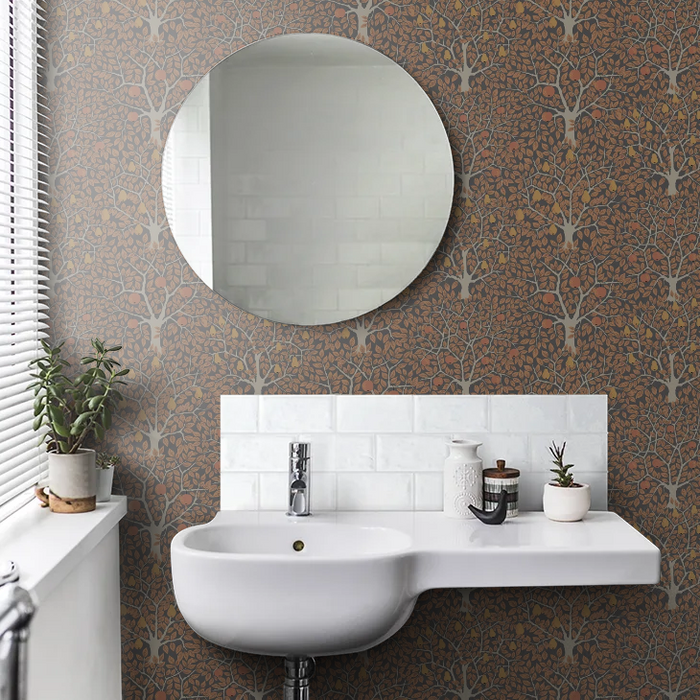 Pomona Pear Wallpaper - Brown