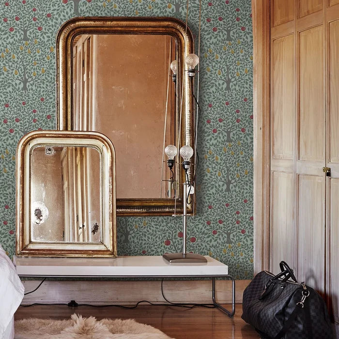 Pomona Pear Wallpaper - Green
