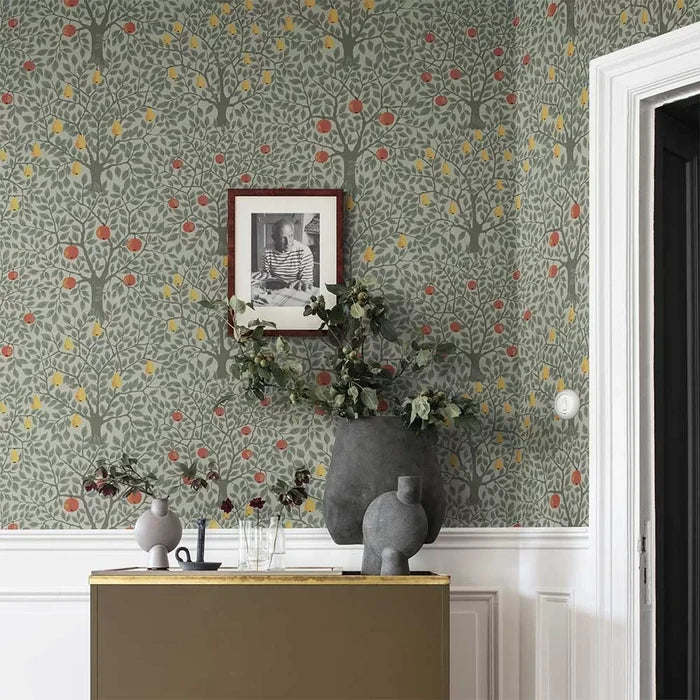 Pomona Pear Wallpaper - Green