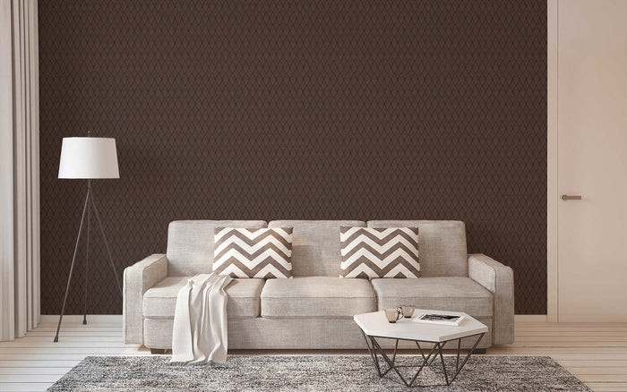 Pop Style Art Deco Wallpaper - Brown - 36 Rolls Due in October