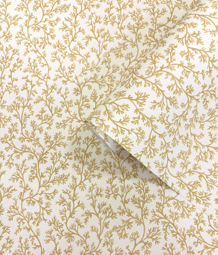Posidonia – Coral Sprig Wallpaper – Ochre
