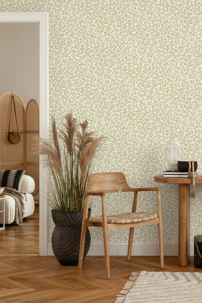 Posidonia – Coral Sprig Wallpaper – Sage