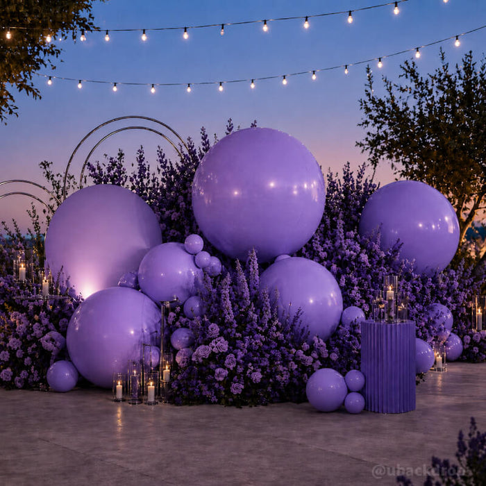 Purple Big Matte Inflatable Balls ¨C Reusable Party & Event Decor-ubackdrop