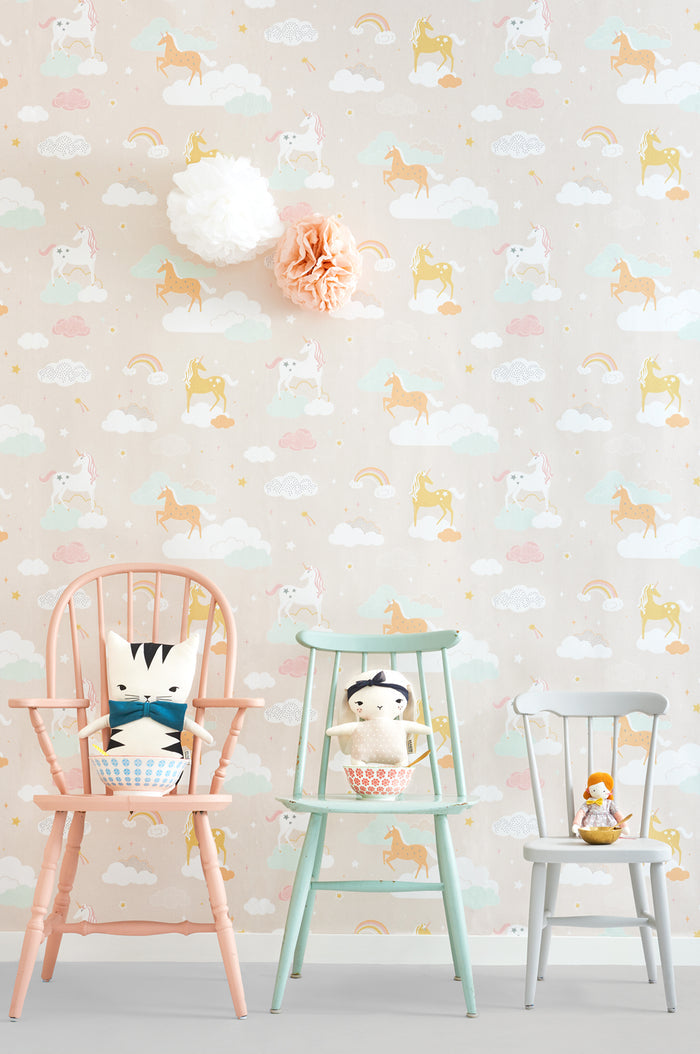 Rainbow Treasures Wallpaper - Pink