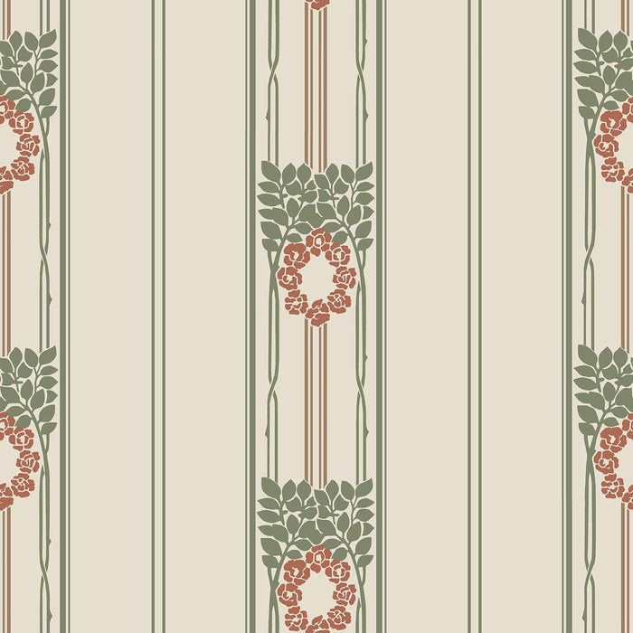 Ramsjo Wallpaper - Beige/Red