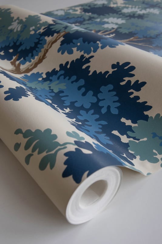 Raphael Wallpaper - Dark Blue