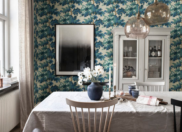 Raphael Wallpaper - Dark Blue