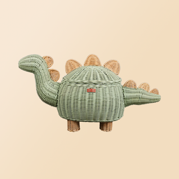 Rattan Wicker Dinosaur Storage Basket (Large)