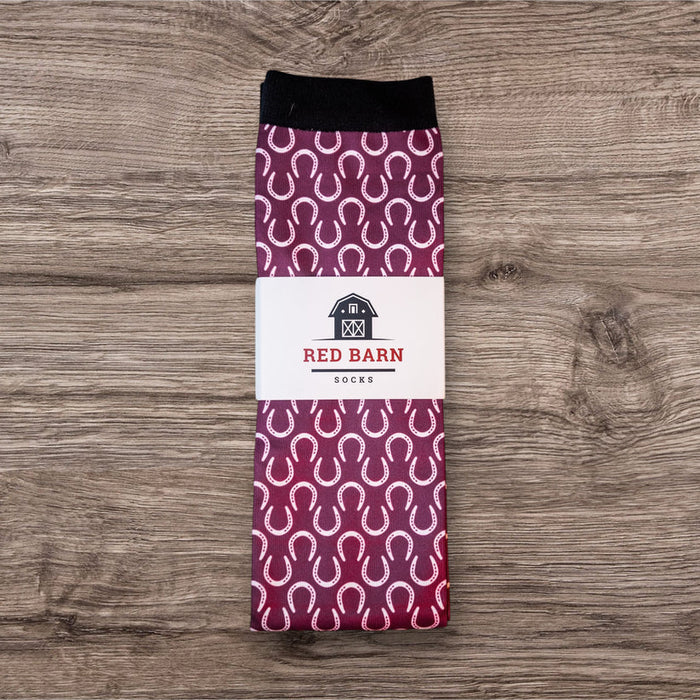 Red Barn Socks-Horseshoe Harmony