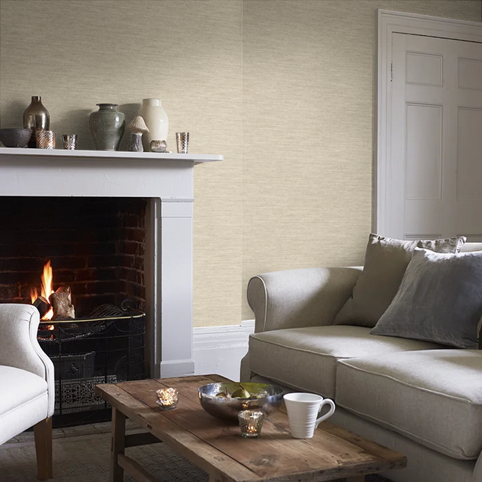 Rete Textured Wallpaper - Cream