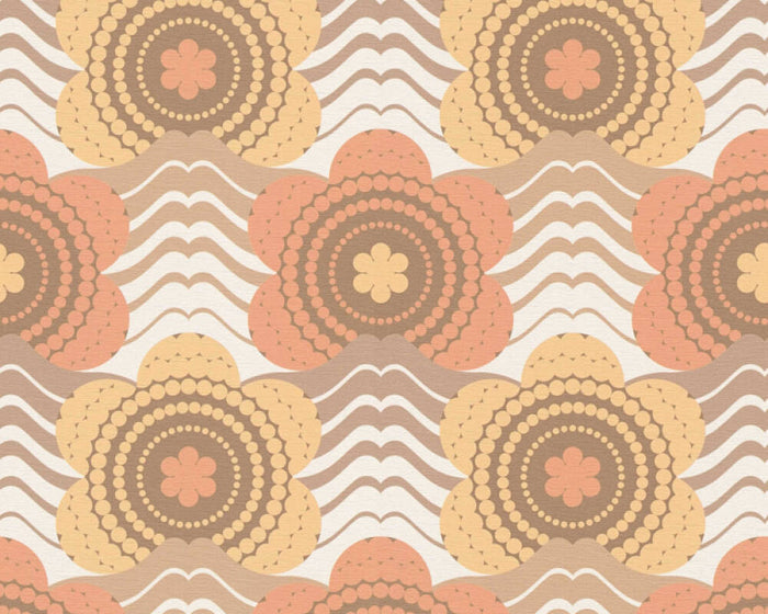 Retro Elegance Wallpaper - Brown