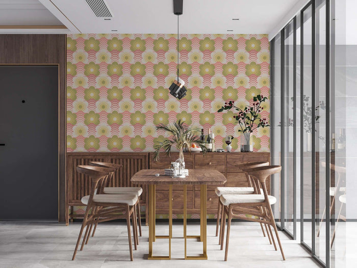 Retro Elegance Wallpaper - Green
