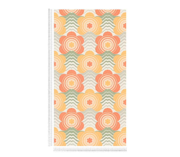 Retro Elegance Wallpaper - Orange