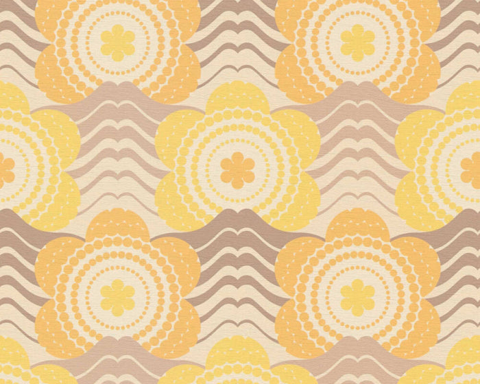 Retro Elegance Wallpaper - Yellow