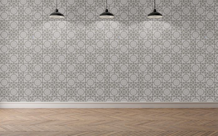 Retro Lino Wallpaper - Grey - Thick Lines
