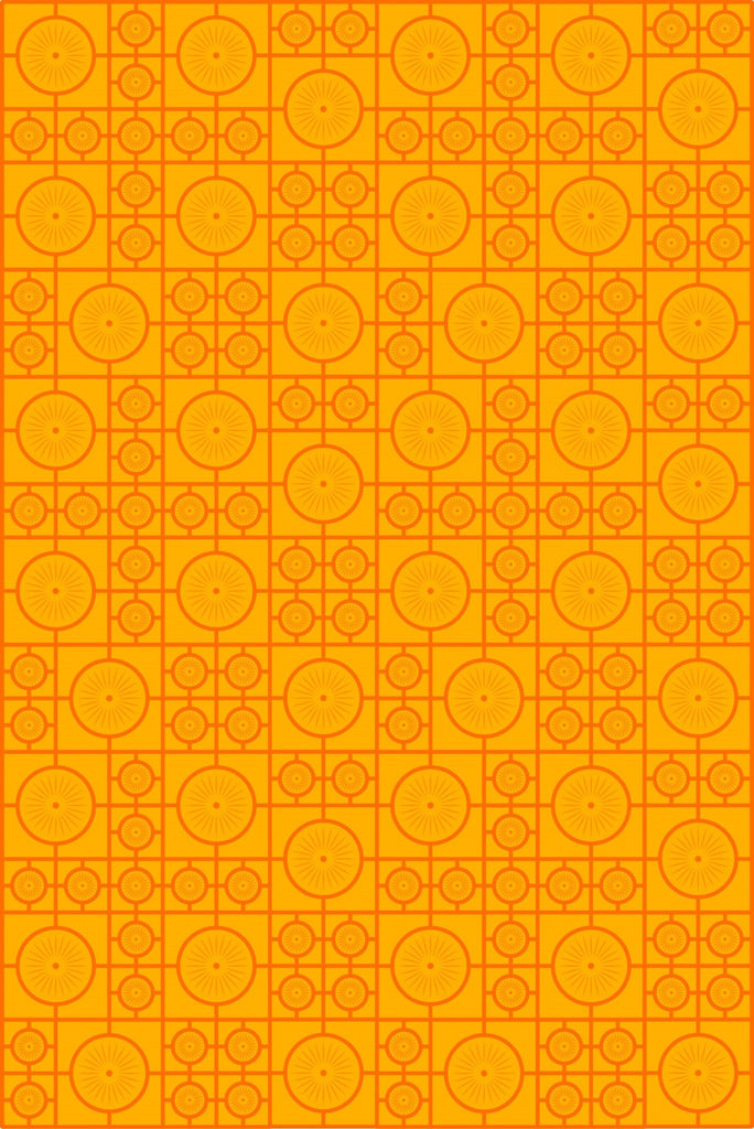 Retro Lino Wallpaper - Mandarin Orange