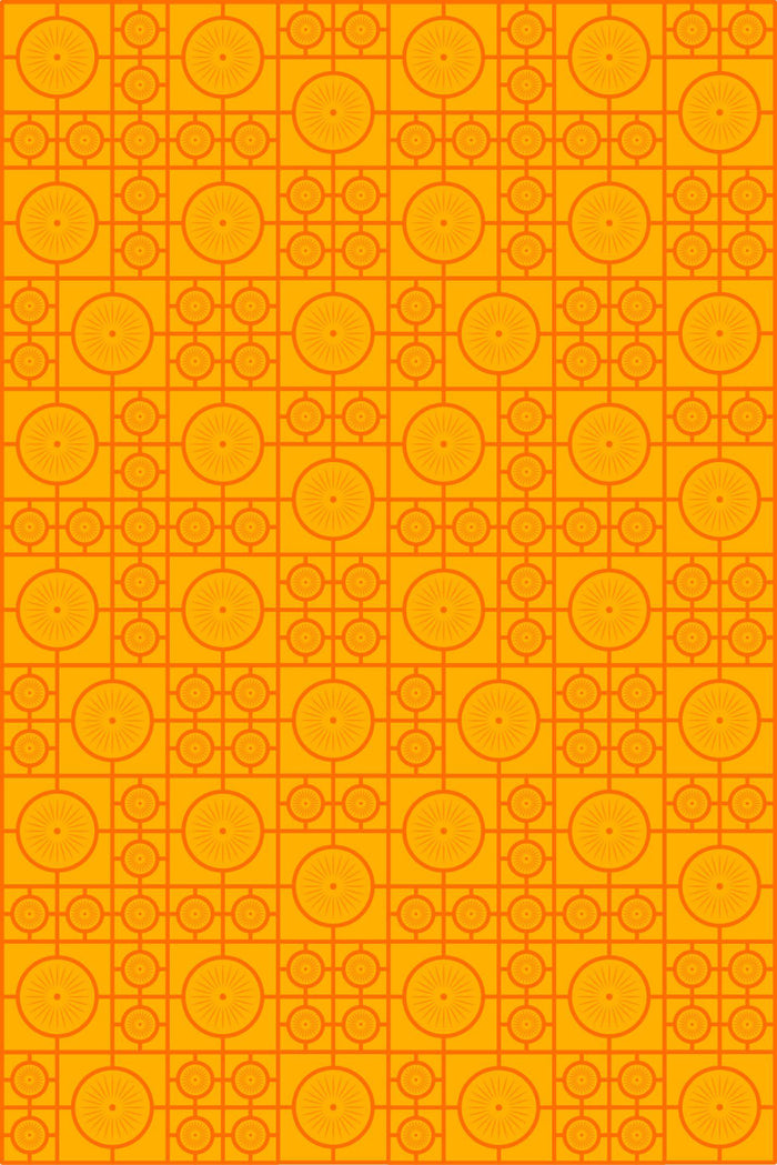 Retro Lino Wallpaper - Mandarin Orange