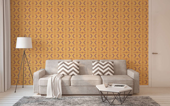 Retro Mesopotamia Wallpaper - Yellow