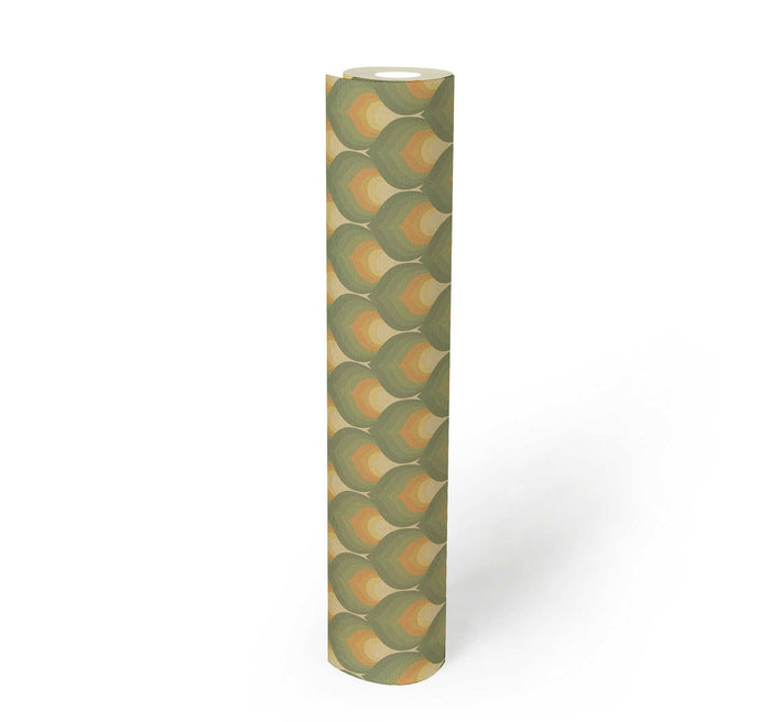 Retro Scales Wallpaper - Green