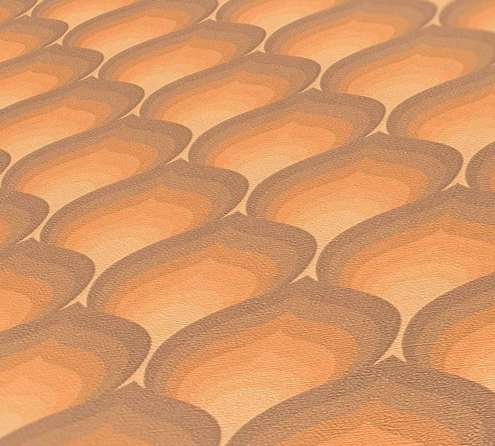 Retro Scales Wallpaper - Orange