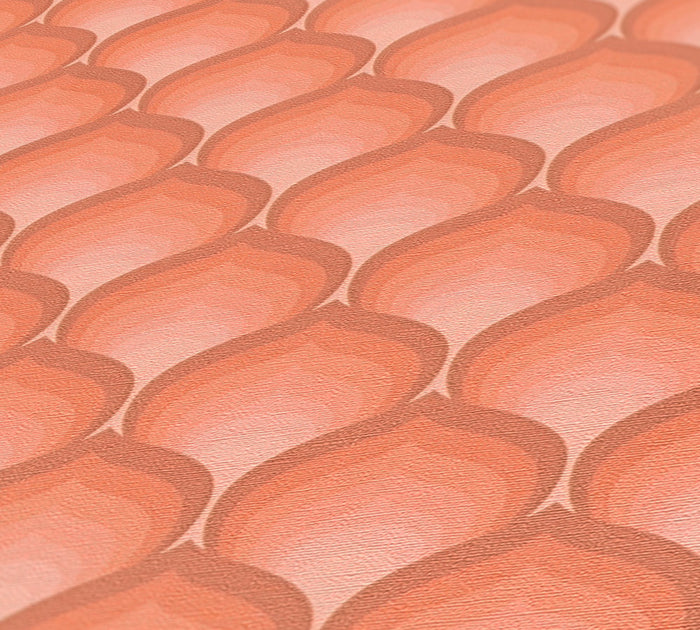 Retro Scales Wallpaper - Peach