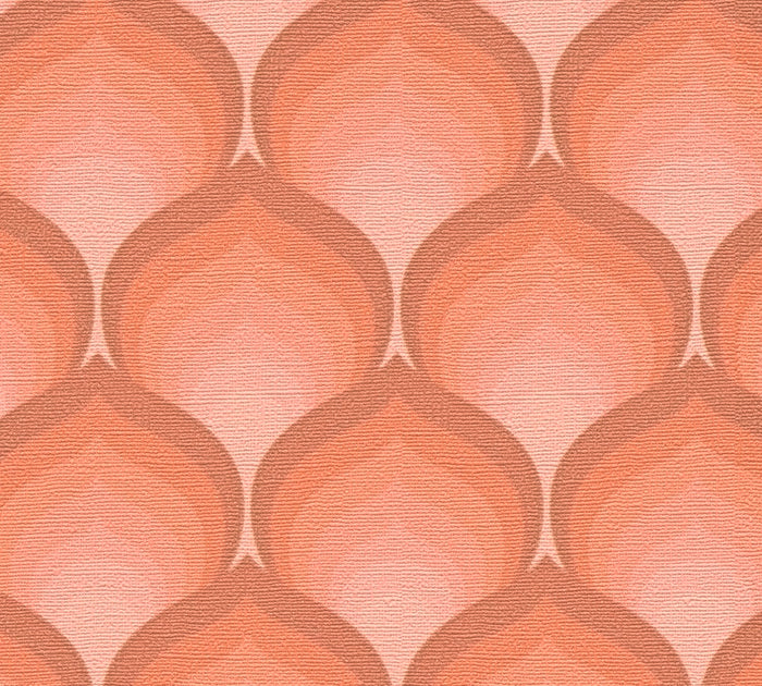 Retro Scales Wallpaper - Peach