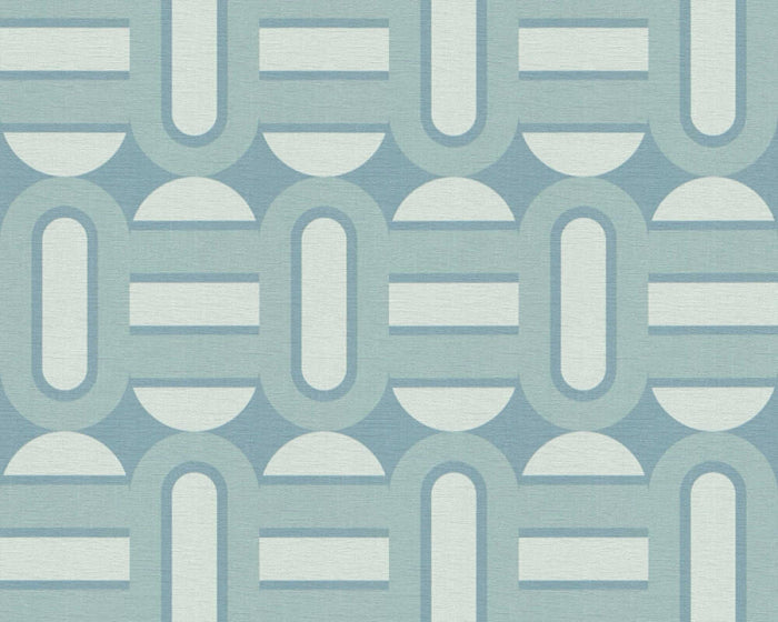 Retroholic Retro Wallpaper - Light Blue