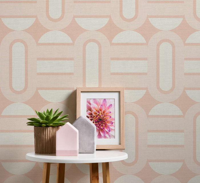 Retroholic Retro Wallpaper - Pink