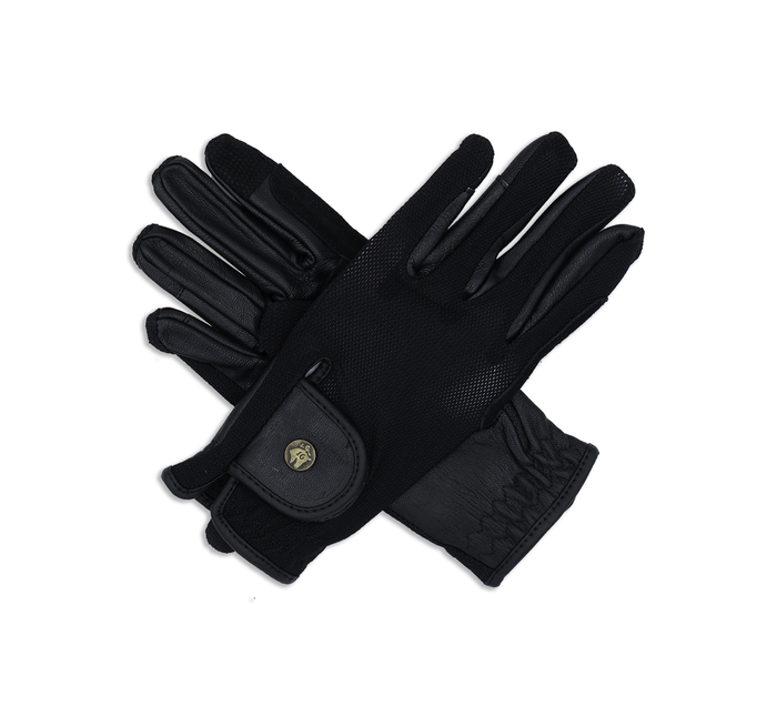 Riding Gloves, Black Mesh