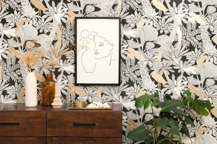 Riviera Wallpaper - Noir Or