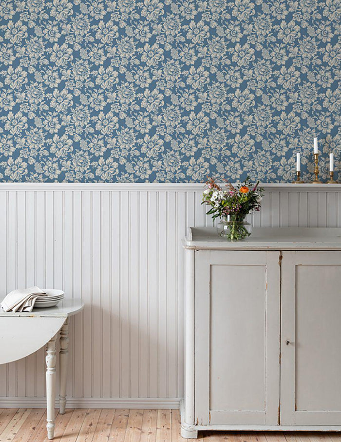 Rococo Wallpaper - Blue