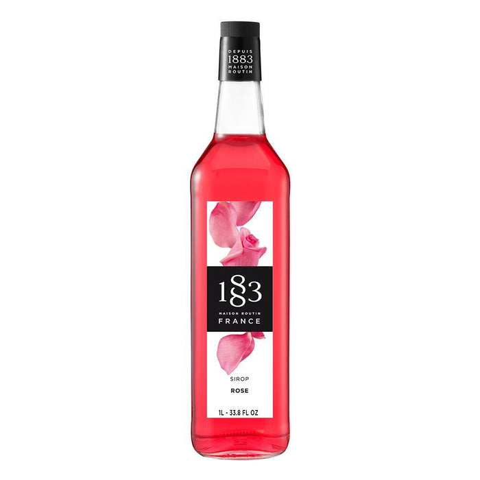 Rose Syrup 1883 Maison Routin - 1 Liter Bottle-Syrups-1883 Maison Routin-Restaurant Supply Drop