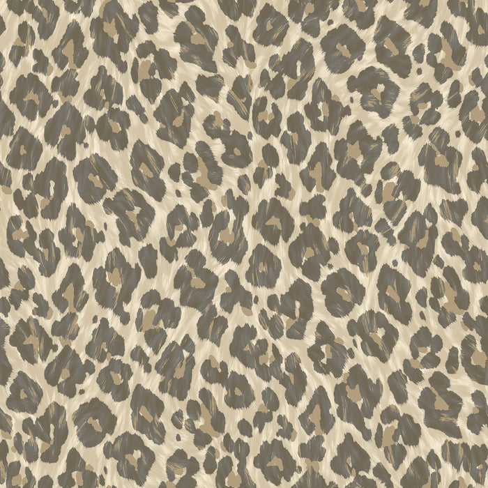 Natural leopard-print rosette wallpaper — flat pattern detail, Rosette by The Inside