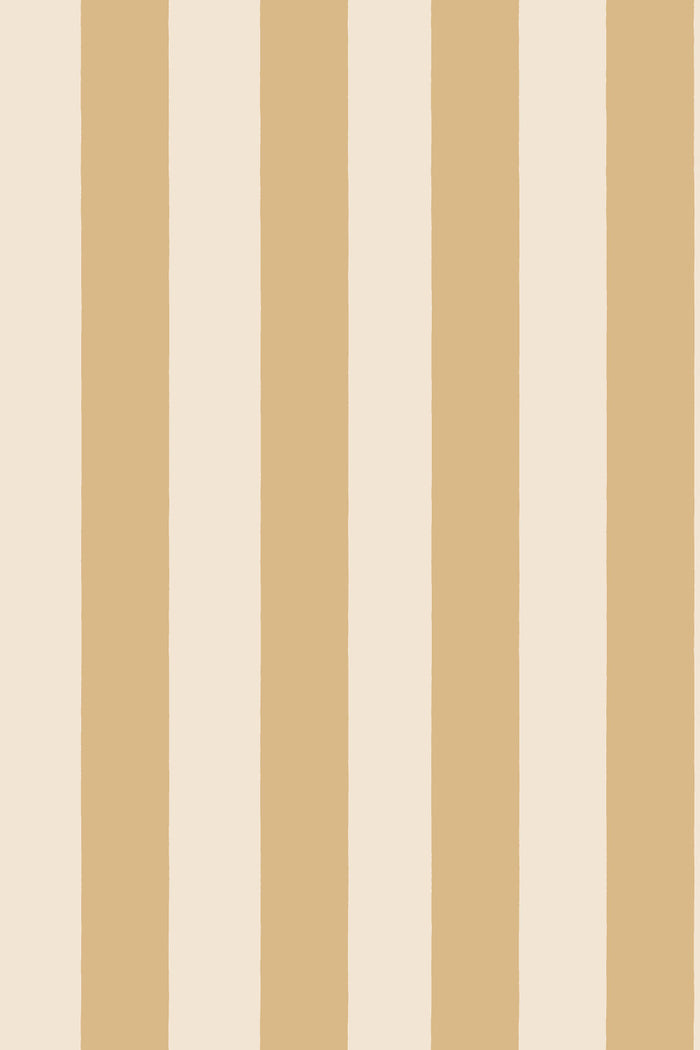 Sam Narrow Striped wallpaper in Honey, flat pattern