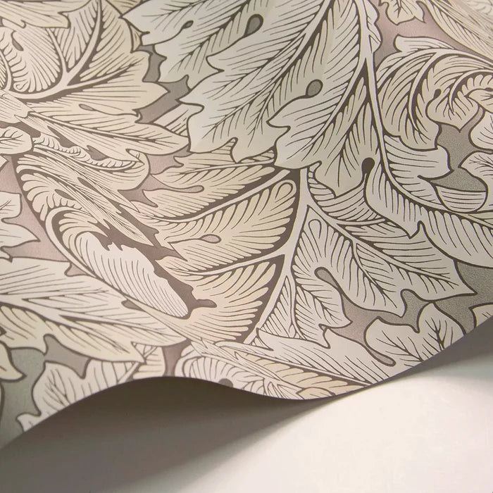 Sample - Acanthus by Morris Wallpaper - Slate/Pewter