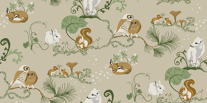 Sample - Alice - Custom Sized Wallpaper Mural (per m2) - Beige
